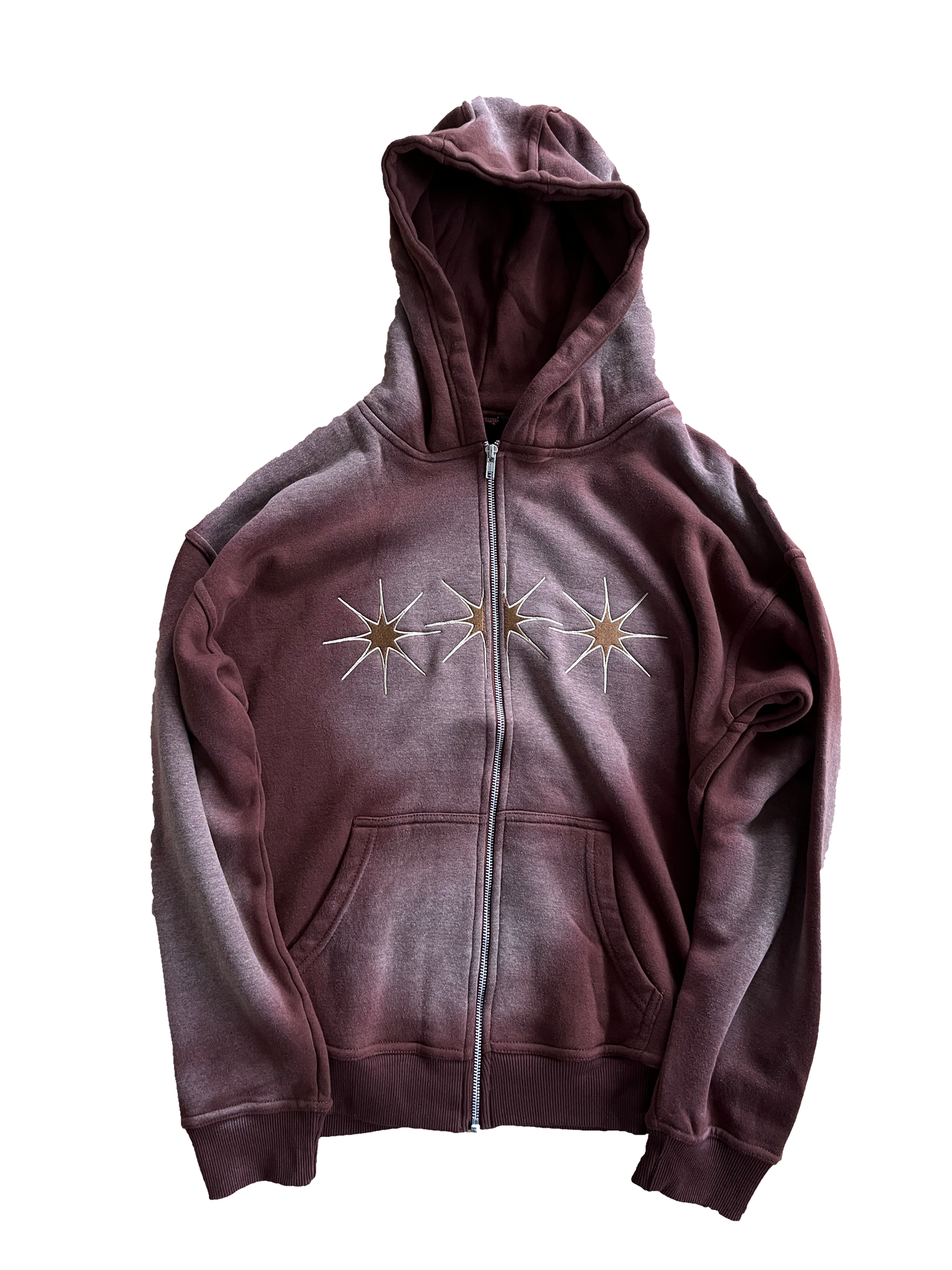 Spray star zip-hoodie